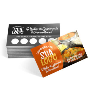 CARTÕES DE VISITA COUCHÊ 300G - 4X1 -VERNIZ UV TOTAL FRENTE  2000unid