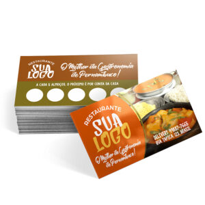 CARTÕES DE VISITA COUCHÊ 300G - 4X4 -VERNIZ UV TOTAL FRENTE  2000unid