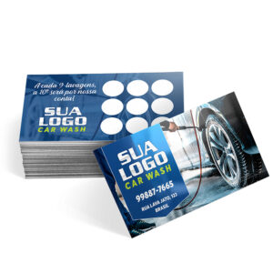 CARTÕES DE VISITA/COUCHÊ 300G 4 x 4 /VERNIZ UV TOTAL FRENTE  500unid