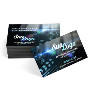 CARTÕES DE VISITA COUCHÊ 300G LAMINAÇÃO BRILHO  FRENTE E VERSO - 4X4 - 250unid