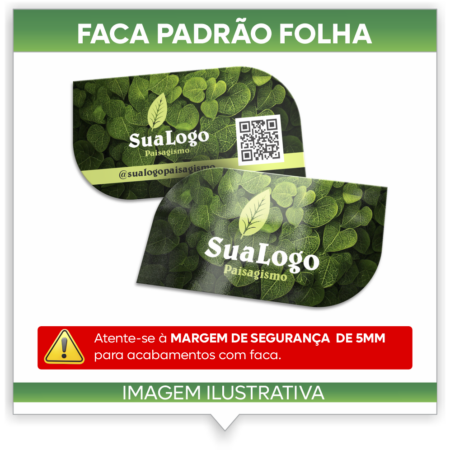 FACA PADRAO FOLHA  PARA CARTAO DE VISITA