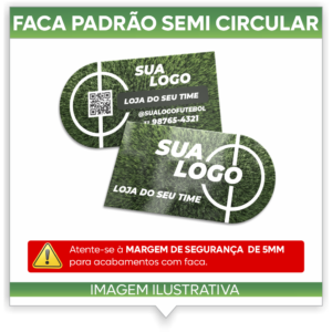 FACA PADRAO SEMI CIRCULAR PARA  CARTÃO VISITA