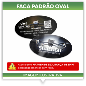 FACA PADRAO OVAL PARA CARTÃO VISITA