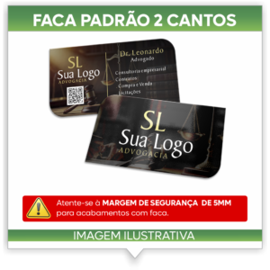 FACA PADRAO 2 CANTOS PARA CARTÃO VISITA