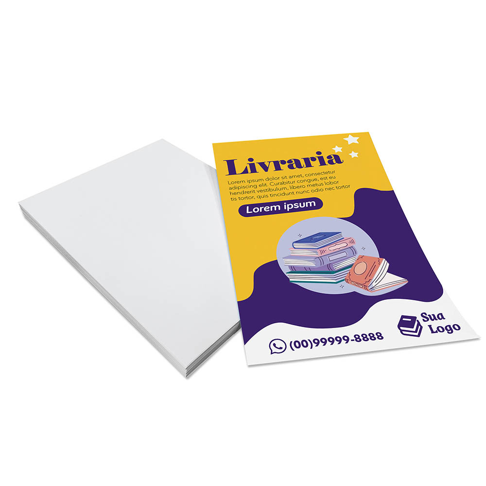 PANFLETOS, FLYERS E FOLHETOS COUCHÊ 90G SEM VERNIZ 100X140MM - 4X0 - 10.000unid